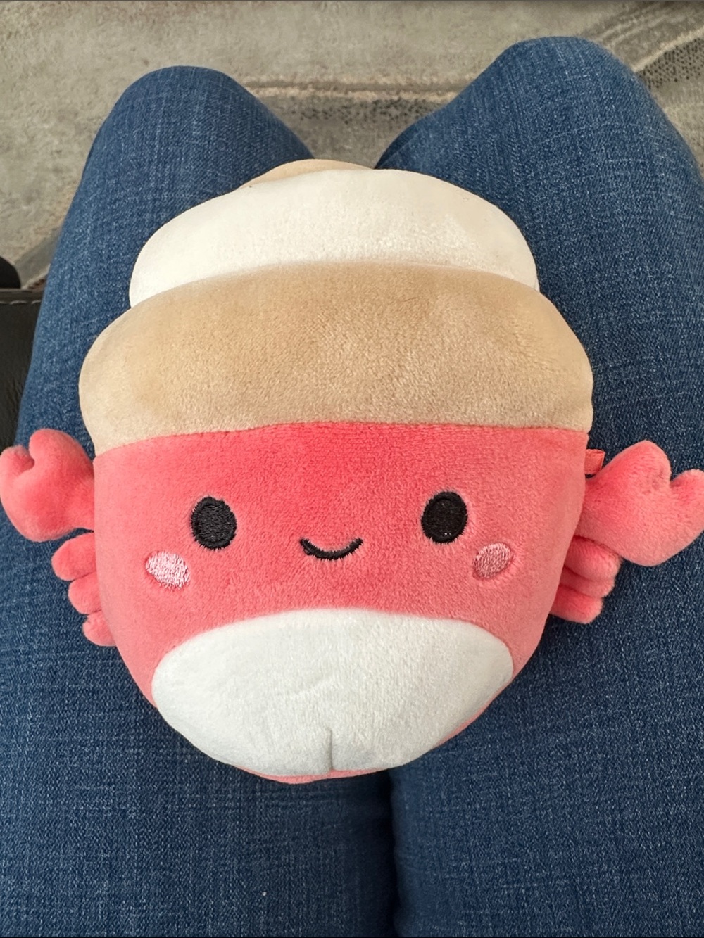 Squishmallow Indie the Hermit Crab Pink Crab Plush Toy - Soft Candy Colors. 7.5”